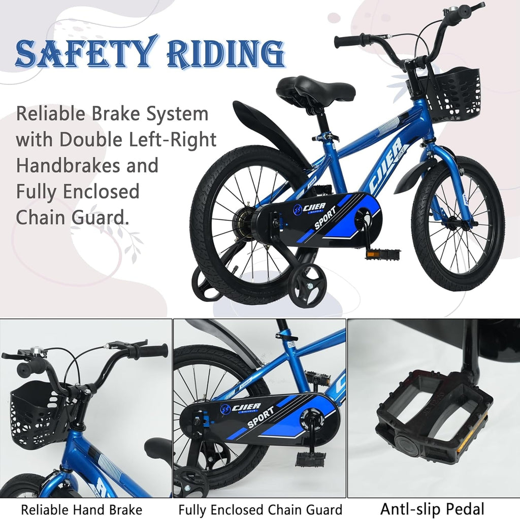 NEORIVER 14 Kids Bikes for Girls and Boys, Kids' Bicycles with Training Wheels, Ages 3-5 Years