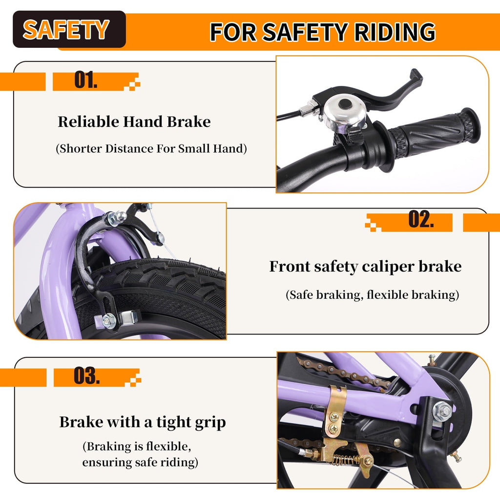 18 inch Kids Bike for Boys and Girls, SHINPT Kids Bicycle with Training Wheels, Bicycle for Kids Ages 5-9 , 18 Boys Bike with Adjustable Saddle&Handlebar, Girls Bike for Kids for Outdoor, Park
