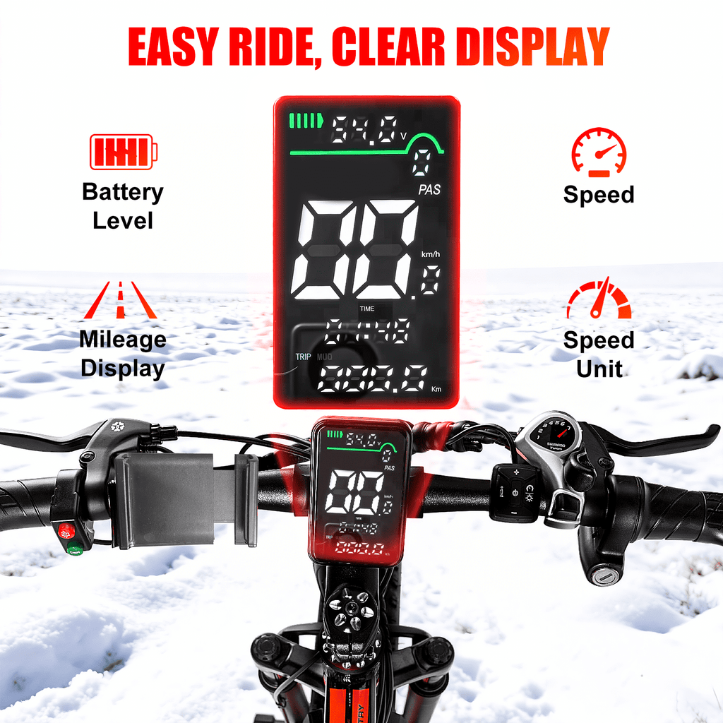 EOEOTWO 26 Fat Tire Electric Bike for Adults, 1500W Motor 34Mph, 48V 15Ah Battery 60Miles Range, Mountain Ebike, UL 2849 Certified