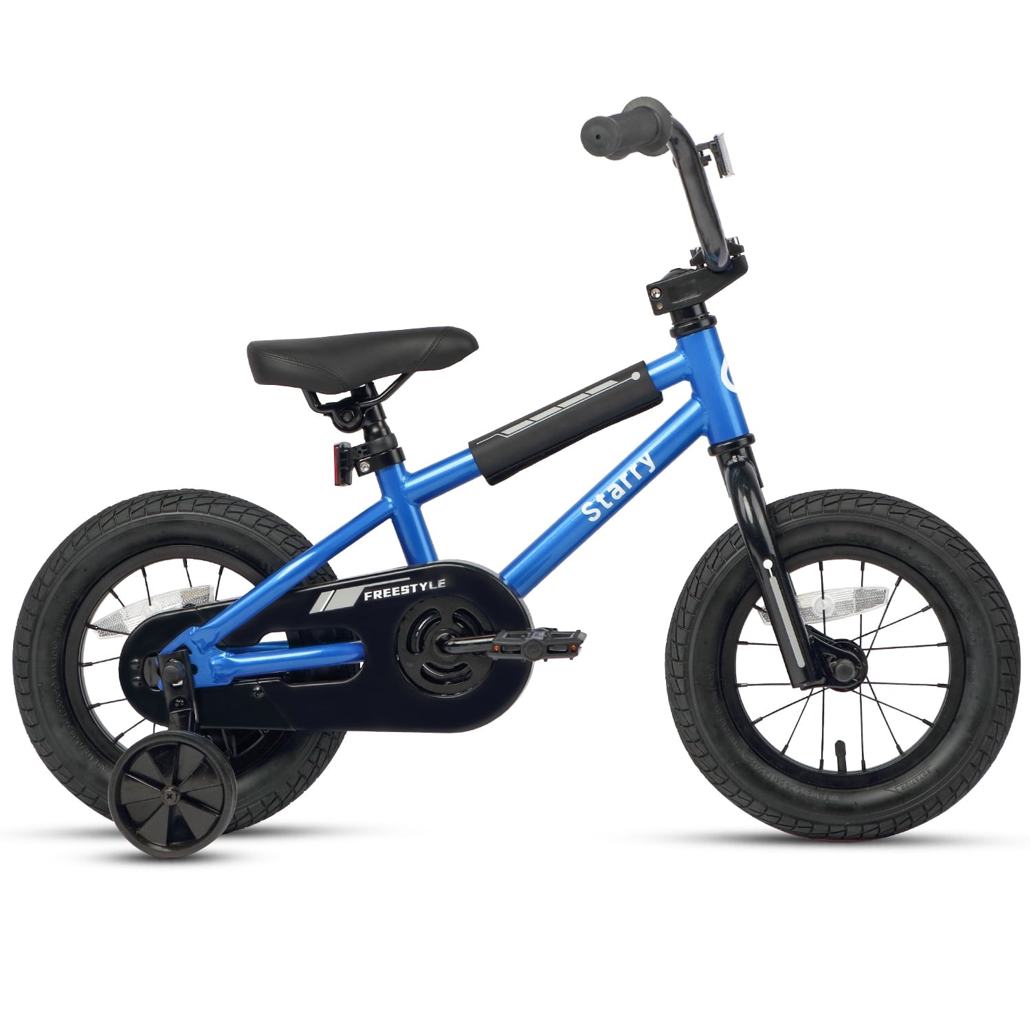 Glerc 16 Inch Little Kids Bike for Over 4 Years Old Boys Girls Youth BMX Style Bicycle with Training Wheels Coaster & Rear V Brake, Black