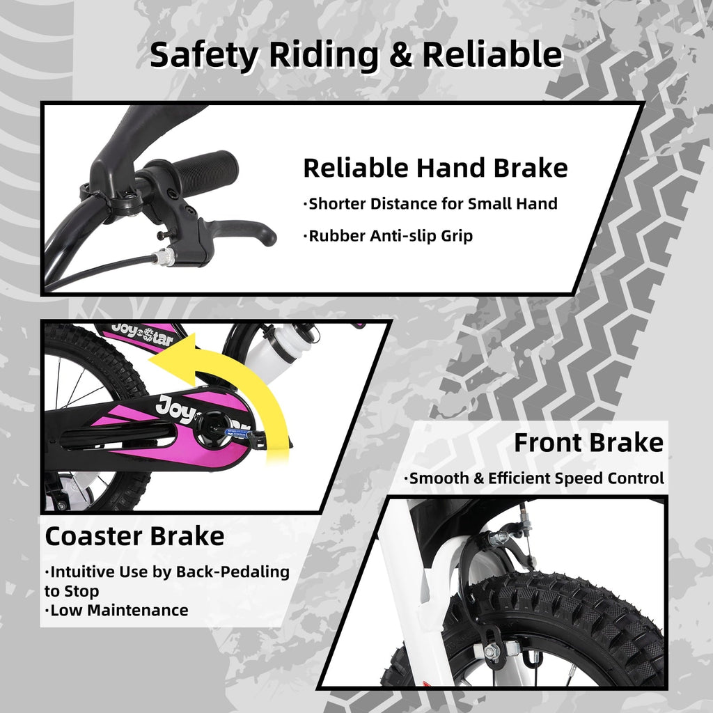 JOYSTAR Motocross Style Kids Bike for Boys Girls Ages 4-7 Years, 16 Inch Children Bicycles Blue