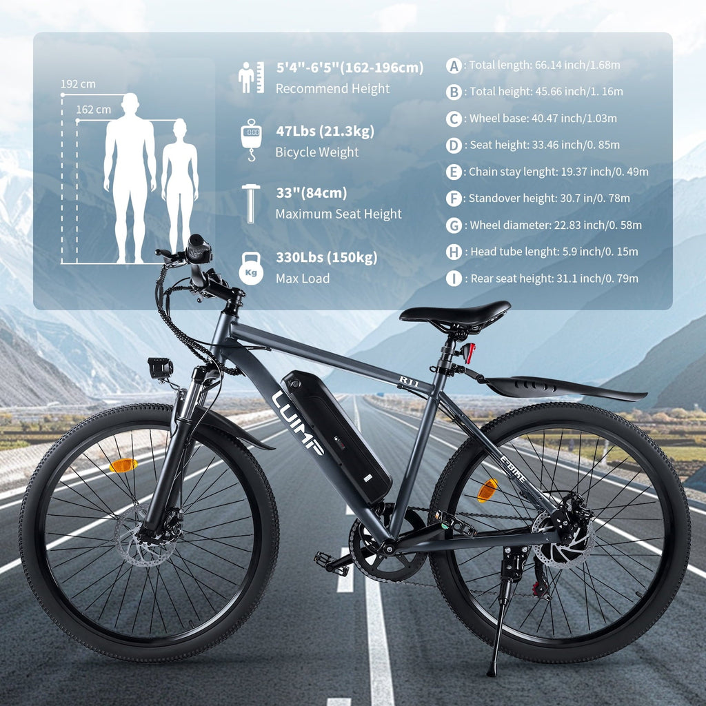 VTOKW 500W Electric Bike for Adults, 26 Electric Bicycles, 36V 10.4Ah Battery, 20MPH Ebike, E-Bike UL2849