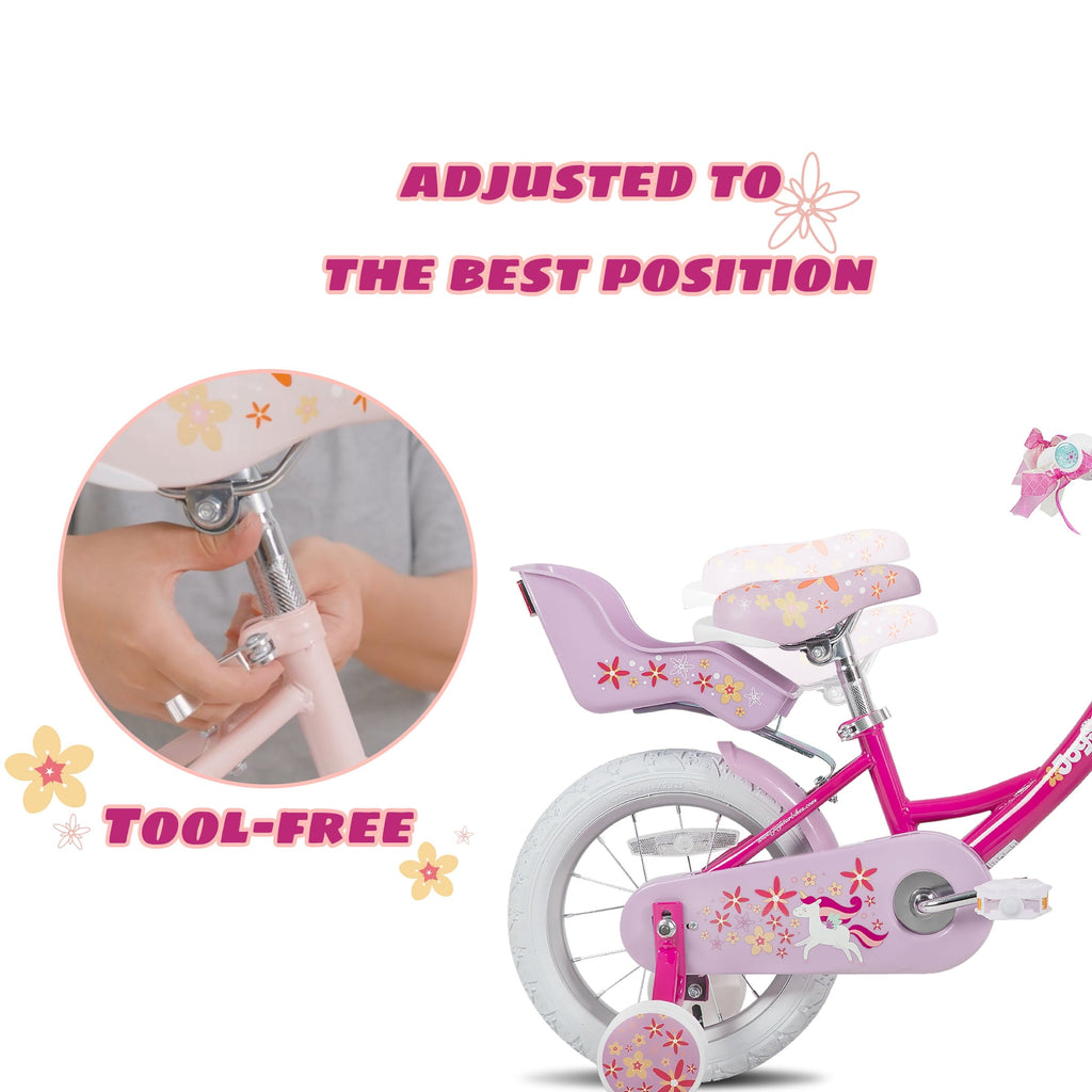 Joystar Unicorn 14inch Girls' Bike, Mint Pink