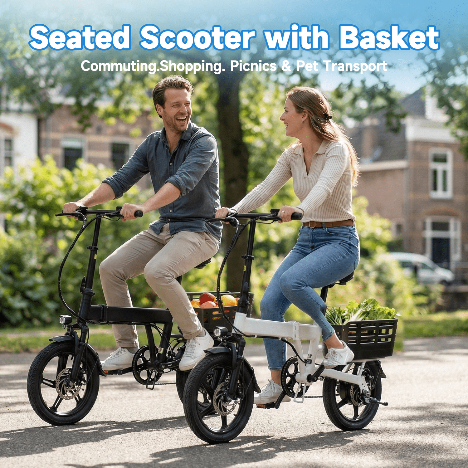 XLNEFNZ 14 Folding Electric Bike for Teens and Adults, 500W Peak Brushless Motor, 432Wh Hidden Anti-Theft Battery, 20MPH 35 Miles, Rear Basket Lightweight Ebike, UL2849
