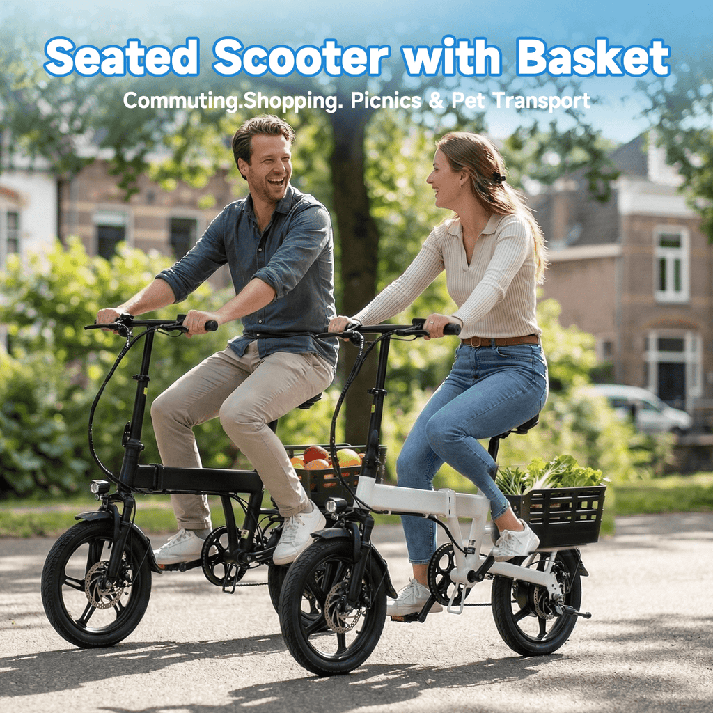 BroPath Electric Bike for Adults, 14 Folding Ebike, Electric Bicycle with 576WH Battery, 21MPH,20+ Miles(MAX),450W High Motor,Multi-Shock Absorption,Commuting Mini E Bikes,UL2849,Ebike for Teens