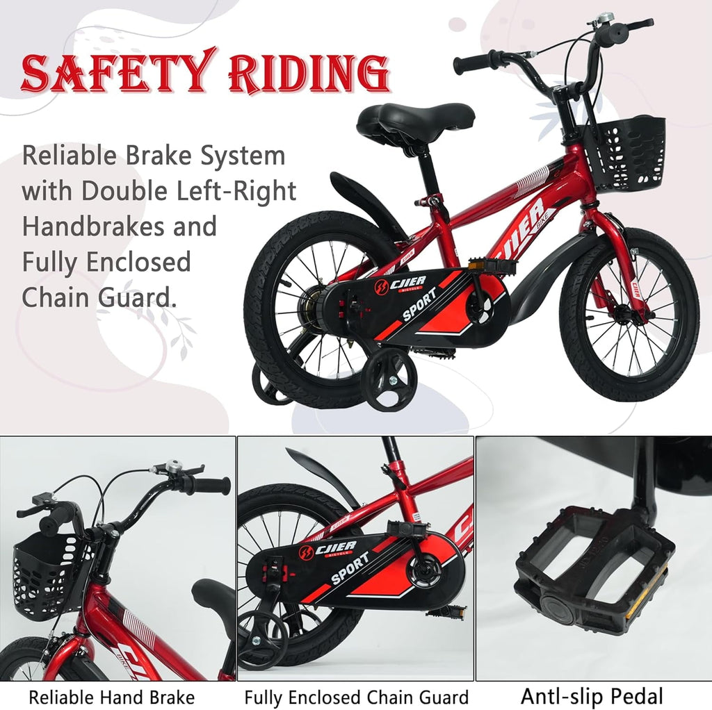 14 Kids Bikes for Girls and Boys, DEYGIA Kids' Bicycles with Training Wheels, Ages 3-5 Years