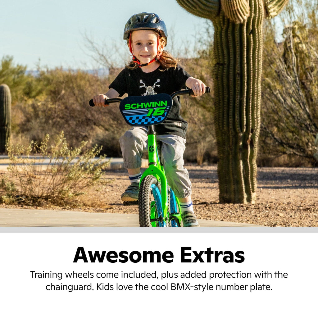 Schwinn Aerostar 16-in. Children's Bike, Ages 3-7 Years, Green Bicycle