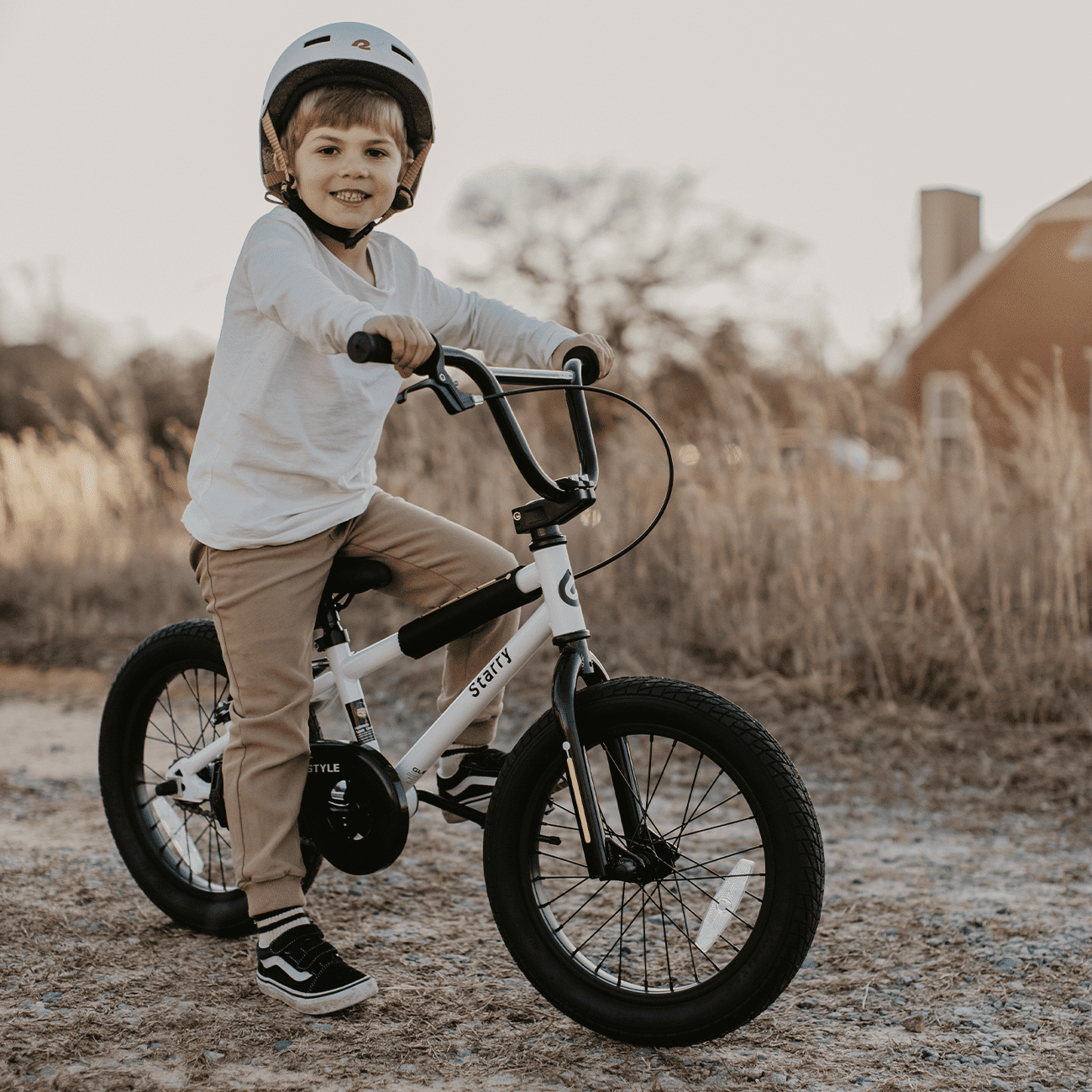 Glerc 16 Inch Little Kids Bike for Over 4 Years Old Boys Girls Youth BMX Style Bicycle with Training Wheels Coaster & Rear V Brake, Black